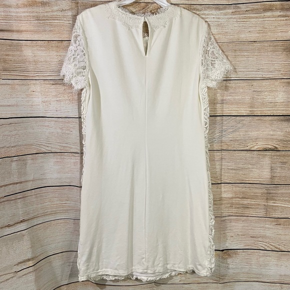ZARA lace embroidered short white/ivory dress Size Small - Picture 3 of 8